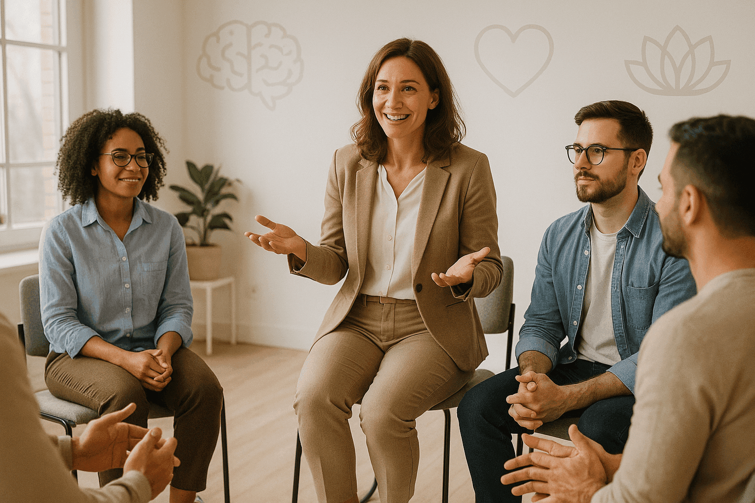 Personne apprenant à intégrer différentes dimensions du bien-être dans une pratique de coaching complète.