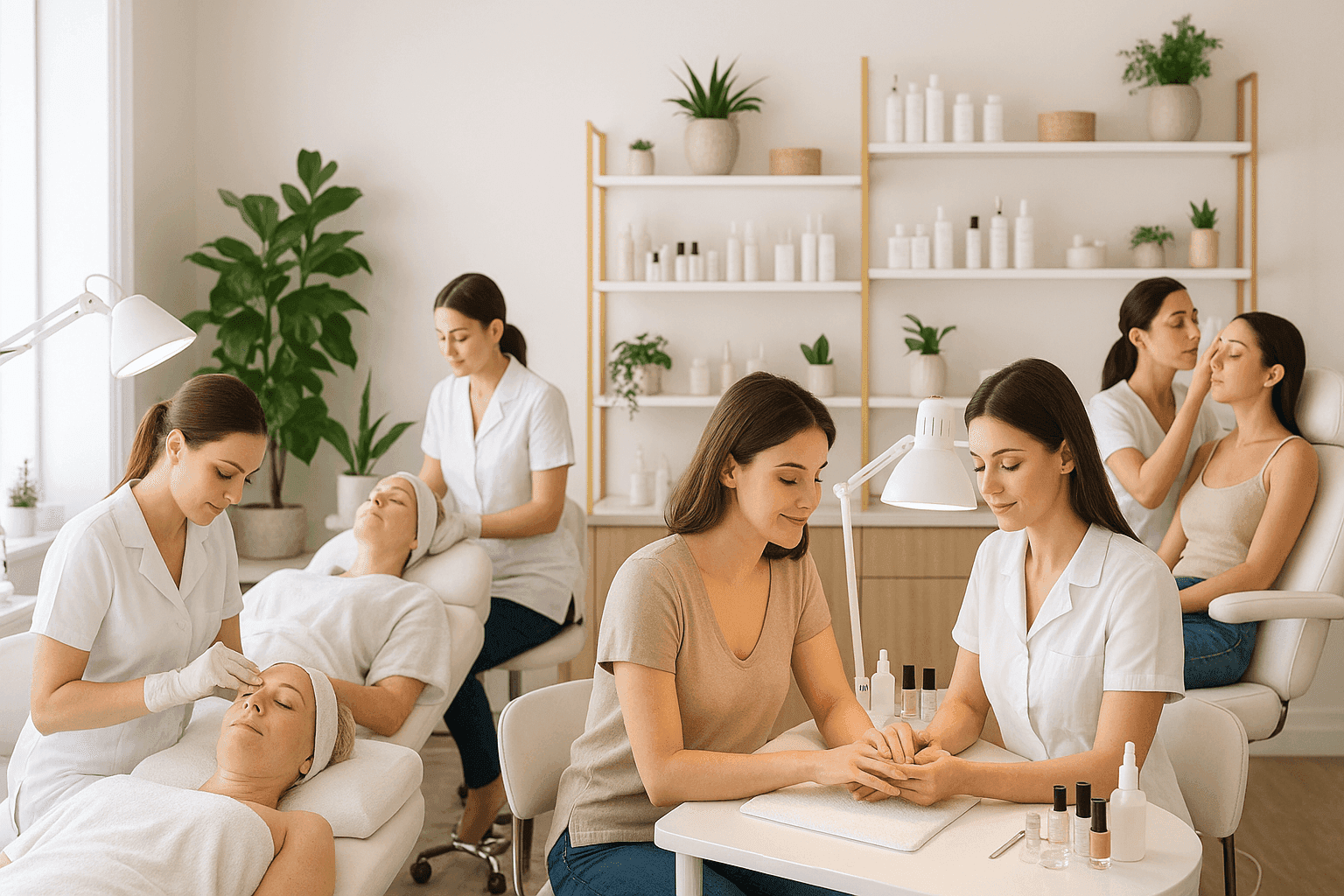 Présentation des différents soins et services esthétiques recommandés pour un institut de beauté.