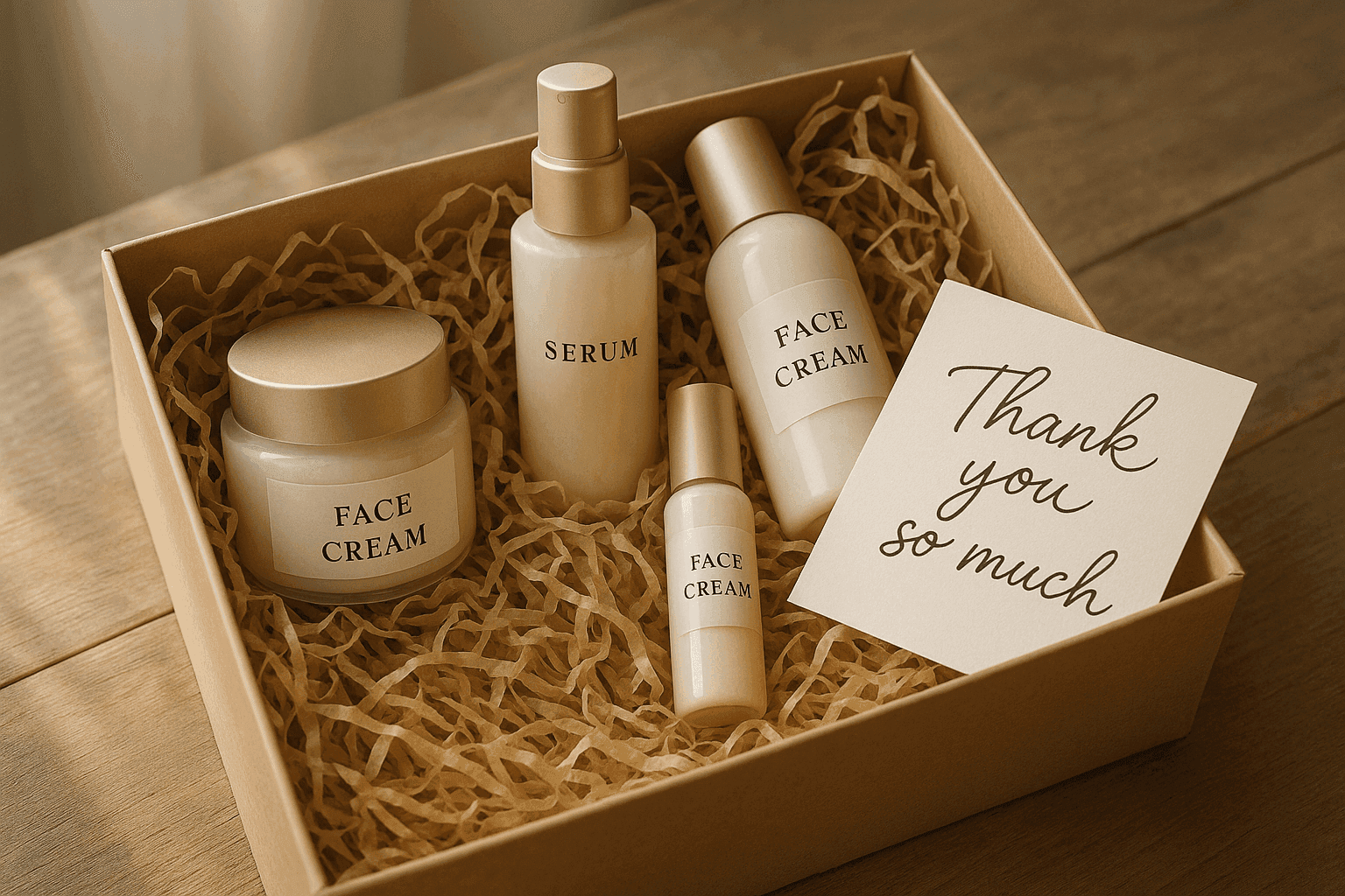Suggestions de textes à écrire sur une carte cadeau pour offrir un soin du visage.
