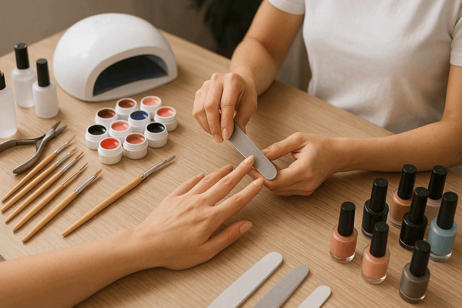 Présentation des outils essentiels pour exercer le métier de prothésiste ongulaire.